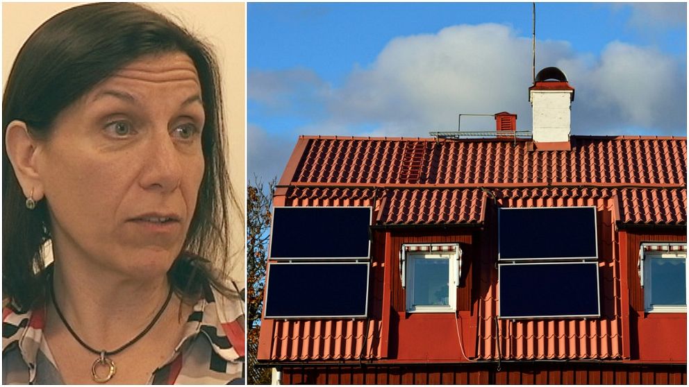 Solpaneler, Eva Lendic Edlund, ansvarig för solcellssatsningen vid Umeå energi.