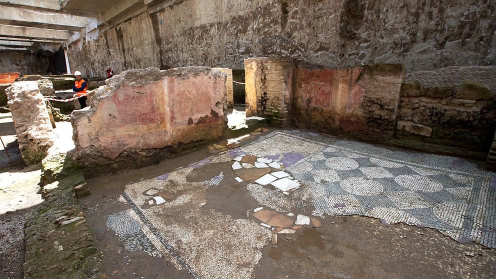 Utgrävningar vid tunnelbanestationen Amba Aradam i Rom