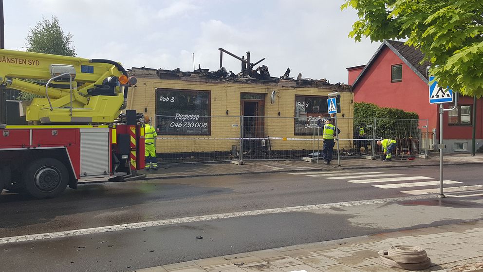Brand i restaurang i Kävlinge