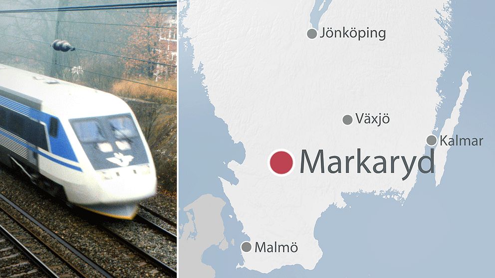 Karta som visar Markaryd