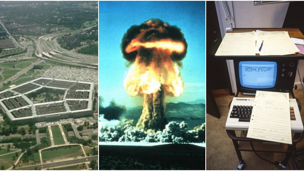 Pentagon, kärnvapenexplosion och äldre dator.
