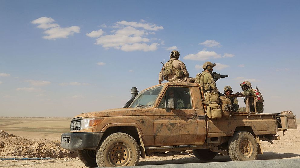 Kurdiska styrkor i norra Raqqa-provinsen.