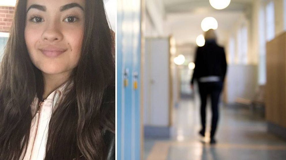 Bild på Felicia Ji-Björklund som är elev på Sjöängsskolan i Älvsjö och hon känner sig otrygg ibland i skolan.