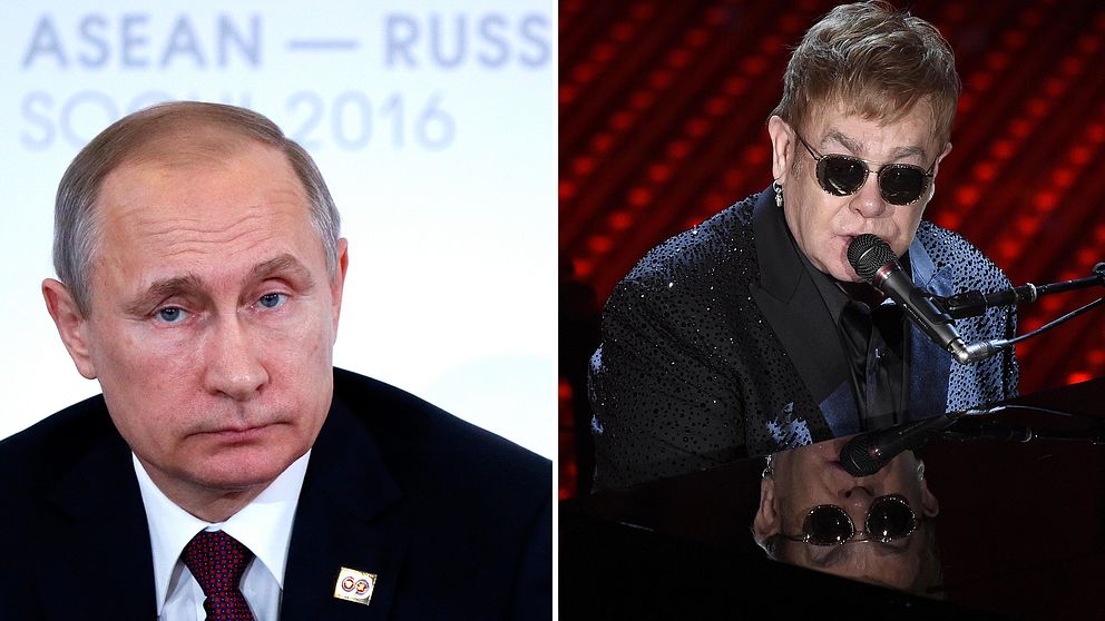 Vladimir Putin och Elton John.