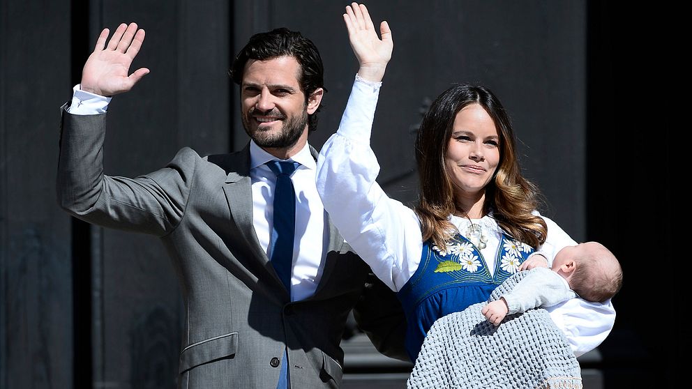 Prins Carl Philip, prinsessan Sofia och prins Alexander.