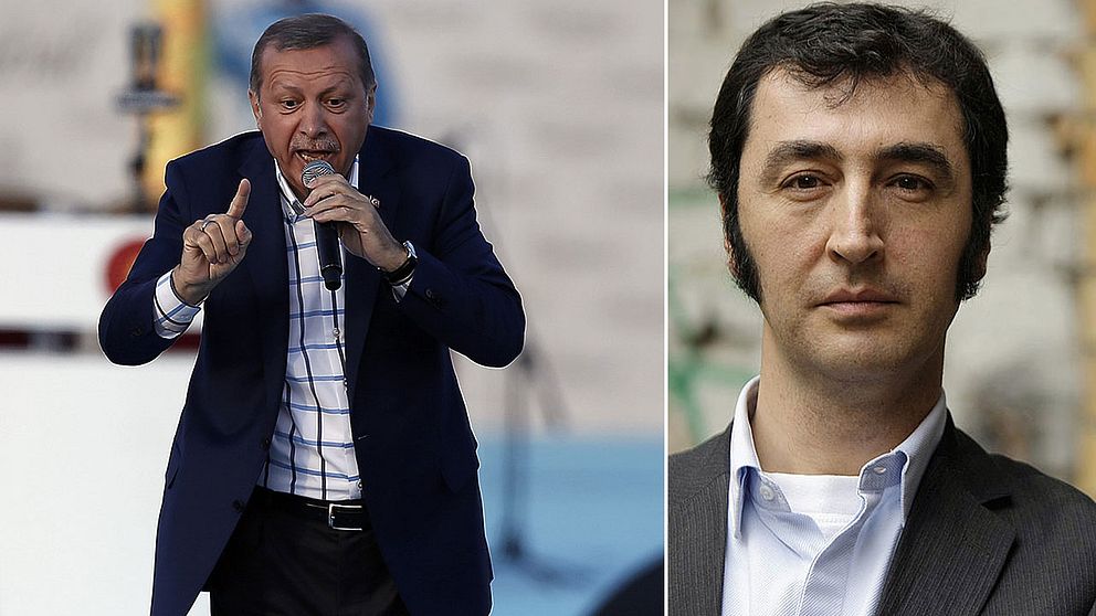 Turkiets president Recep Tayyip Erdogan och Cem Ozdemir, partiledare för De gröna i Tyskland.