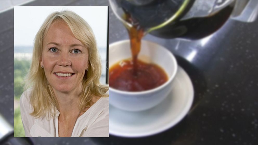 Kathrine Löfberg, fotomontage med kaffekanna och kopp