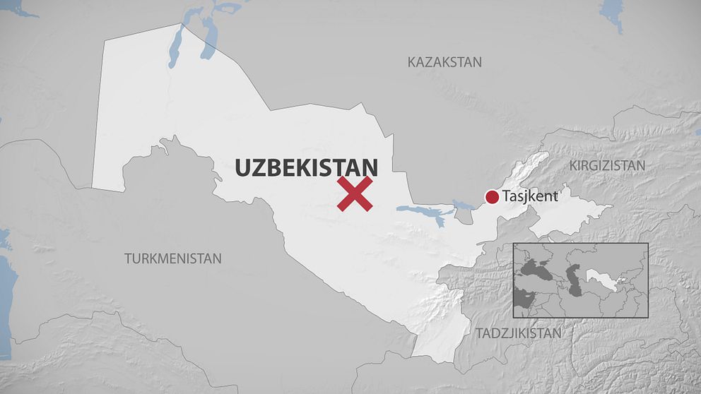 karta över Uzbekistan
