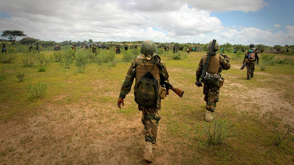 Afrikanska unionens soldater på uppdrag i kampen mot terrorgruppen al-Shabaab. Arkivbild.