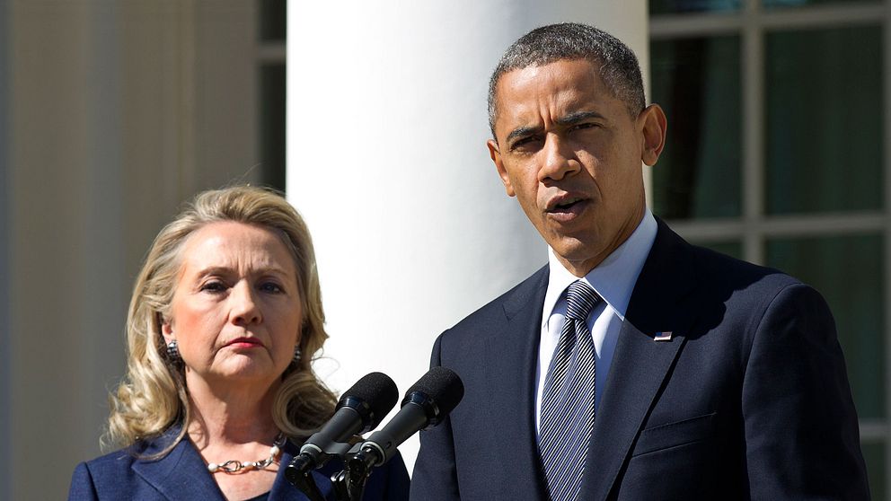 Hillary Clinton och Barack Obama.