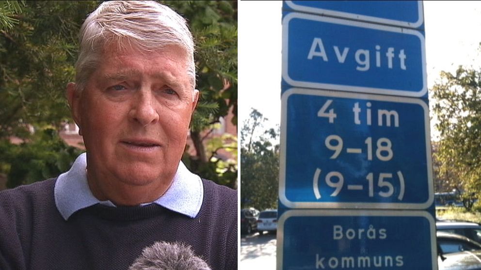 Claes-Göran Niklasson stämmer Borås parkeringsbolag för otydlig skylt.