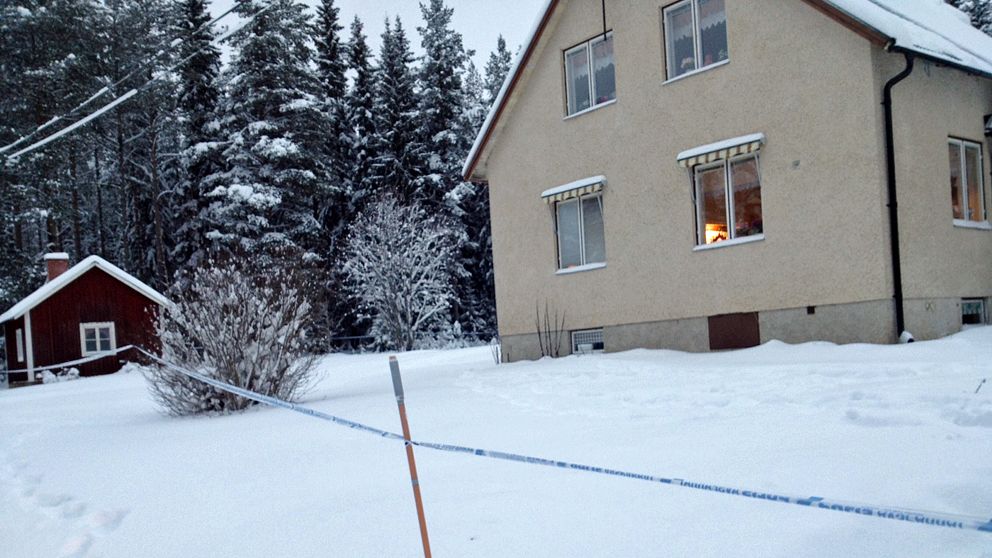 Fastigheten där polisen slog till på fredag morgon.