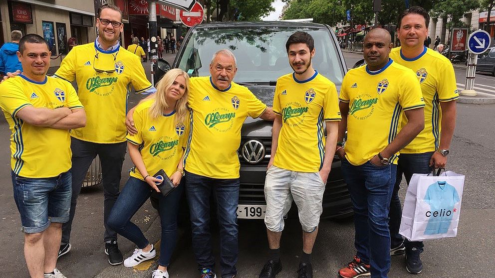 gänget tog taxi till Paris och fotbolls-EM