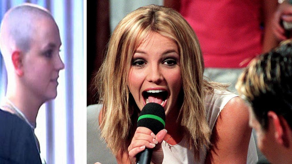 Britney Spears anno 2008 (tv) och 2000.