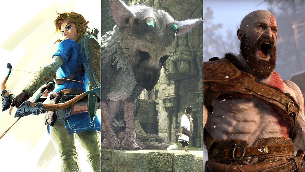 Zelda-seriens huvudperson Link, pojken och Trico i ”The Last Guardian” och krigsguden Kratos var några av huvudpersonerna på årets E3-mässa.