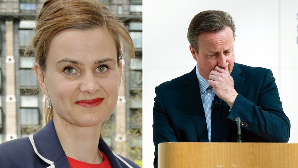 Jo Cox och David Cameron.