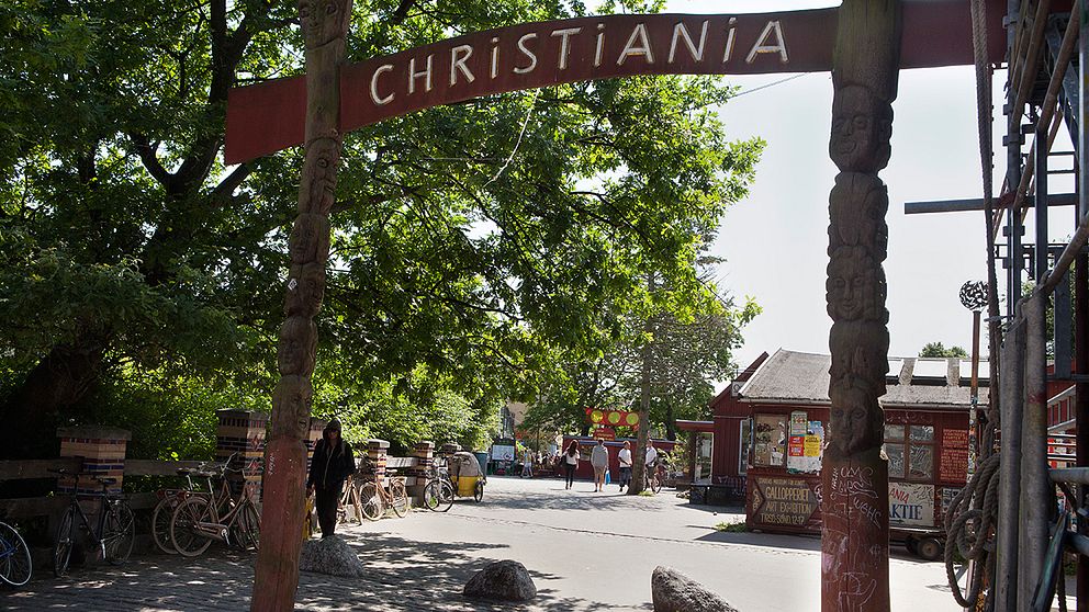 Entré till Christiania i Köpenhamn. Arkivbild