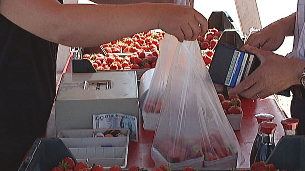 Försäljning av jordgubbar