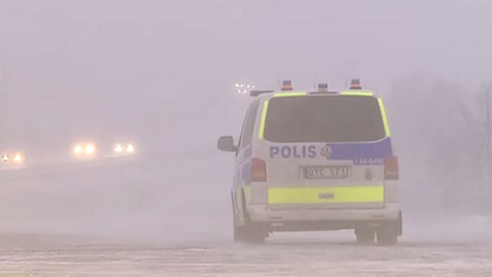 Snöoväder vid Glumslövs backar i Skåne