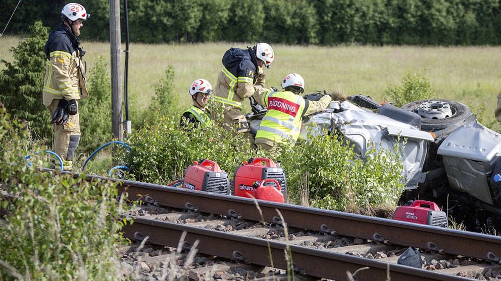 Olyckan ska ha skett vid en järnvägsövergång i Kareby