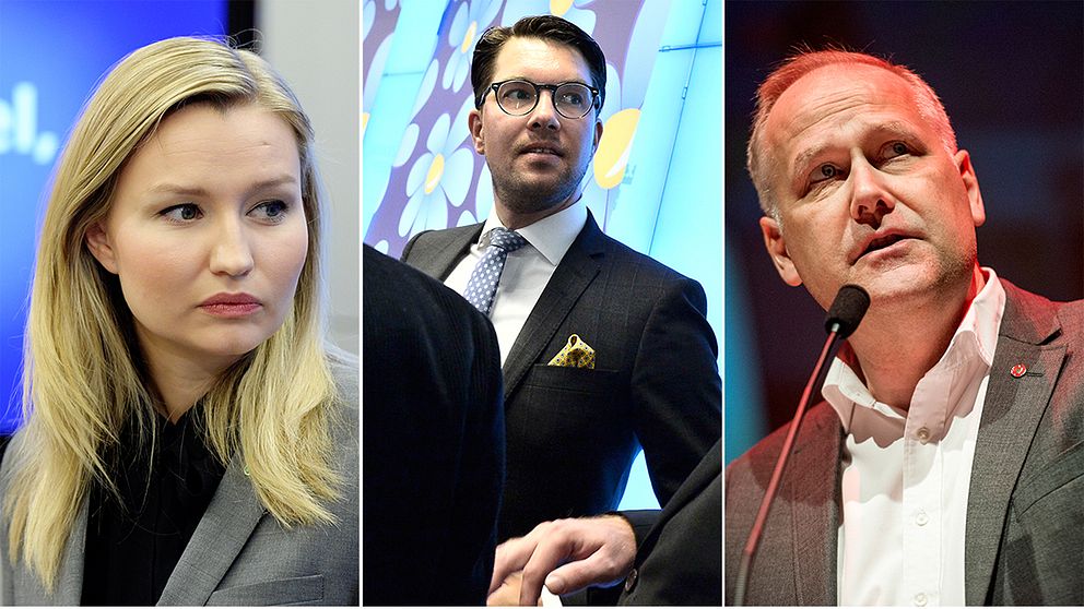 Ebba Busch Thor, Jimmie Åkesson, Jonas Sjöstedt.