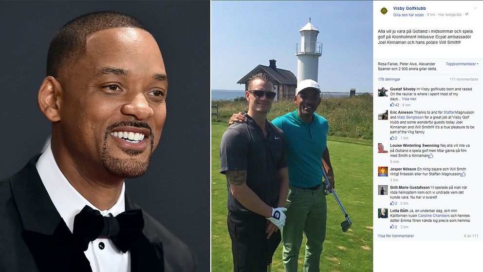 Will Smith och Joel Kinnaman golfar på Gotland.