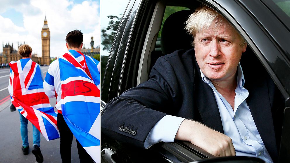 Boris Johnson (till höger) skriver nu om sina tankar om vad det brittiska EU-utträdet kommer innebära för framtiden.