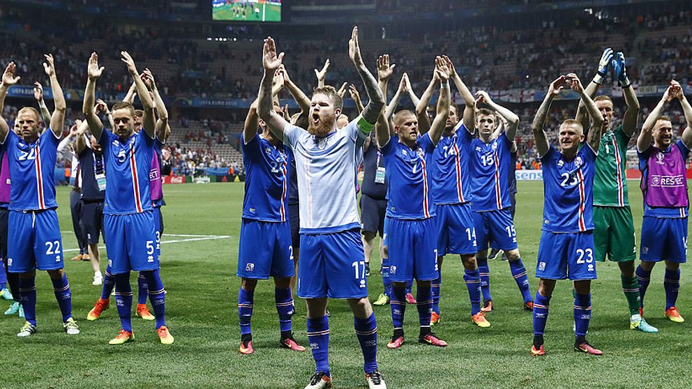 Det isländska landslaget lockade stor tv-publik i Sverige.