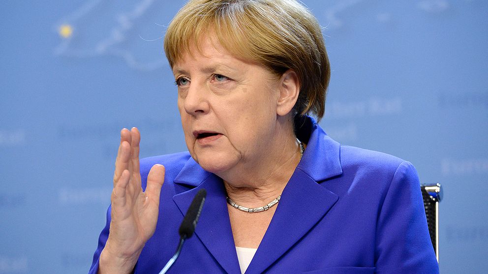 Angela Merkel på EU-toppmötet i Bryssel.