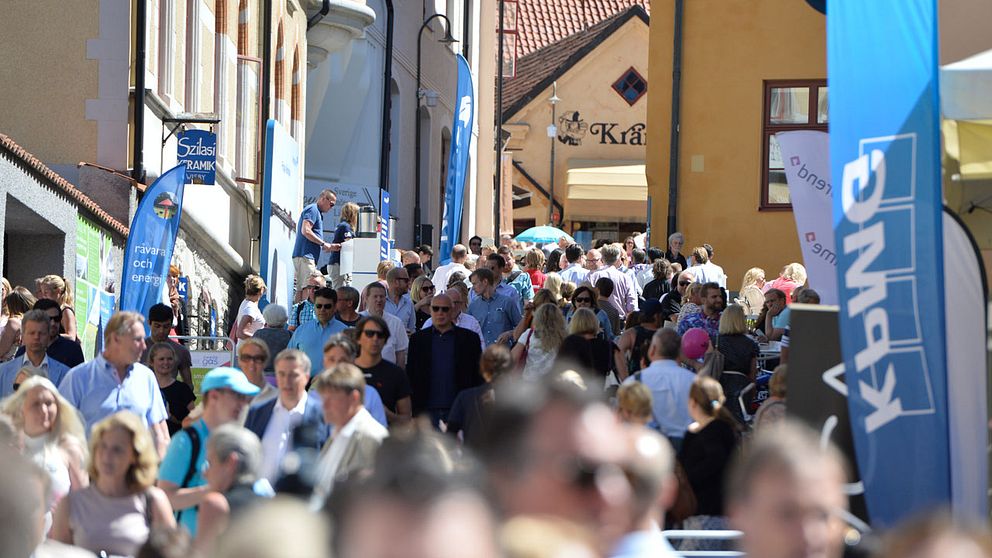 Vybildäver Visby uner Almedalsveckan.