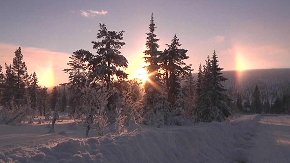 Bisolar i Östra Kalven i Sälenfjällen i norra Dalarna den 4 december.