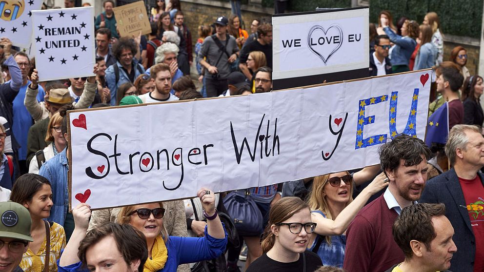 Anti-Brexitdemonstration i London den 2 juli