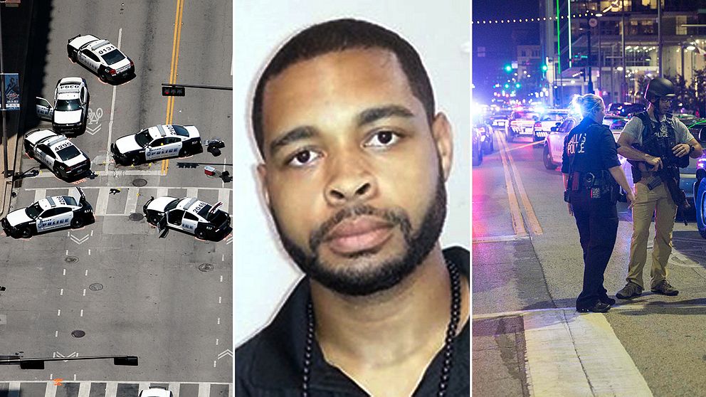 Odaterad bild på den misstänkte gärningsmannen till skjutningarna i Dallas, Micah Johnson.