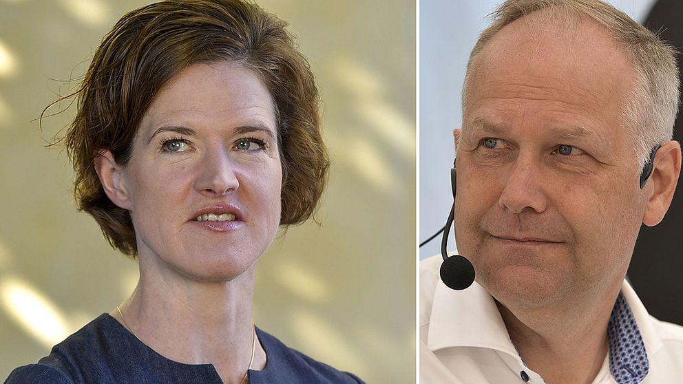 Anna Kinberg Batra (M) och Jonas Sjöstedt (V).