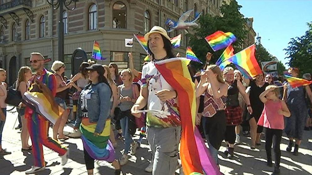 Prideparaden 2016 satte nytt deltagarrekord – 3000 gick med enligt arrangören.