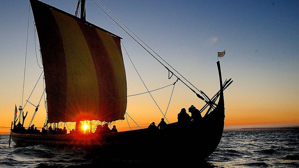 Vikingaskepp från vikingamuseet i Roskilde, ”Havhingsten fra Glendalough”