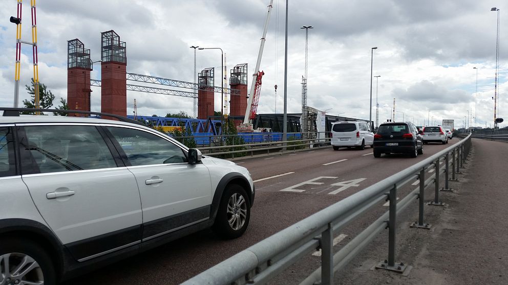 Saltsjöbro omledd trafik Södertälje motorvägsbron