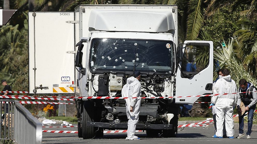 lastbilen som användes för attacken i Nice