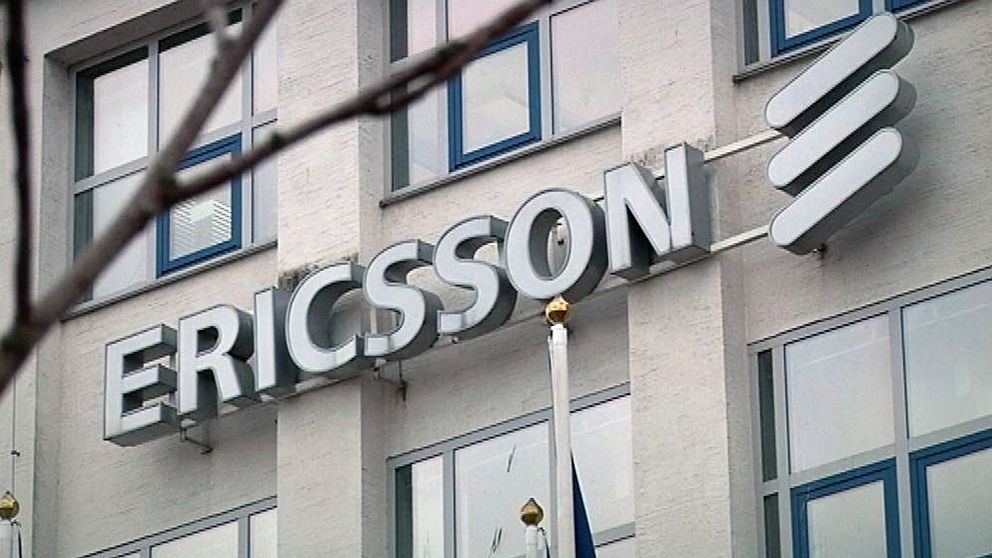 Ericsson logga på husfasad