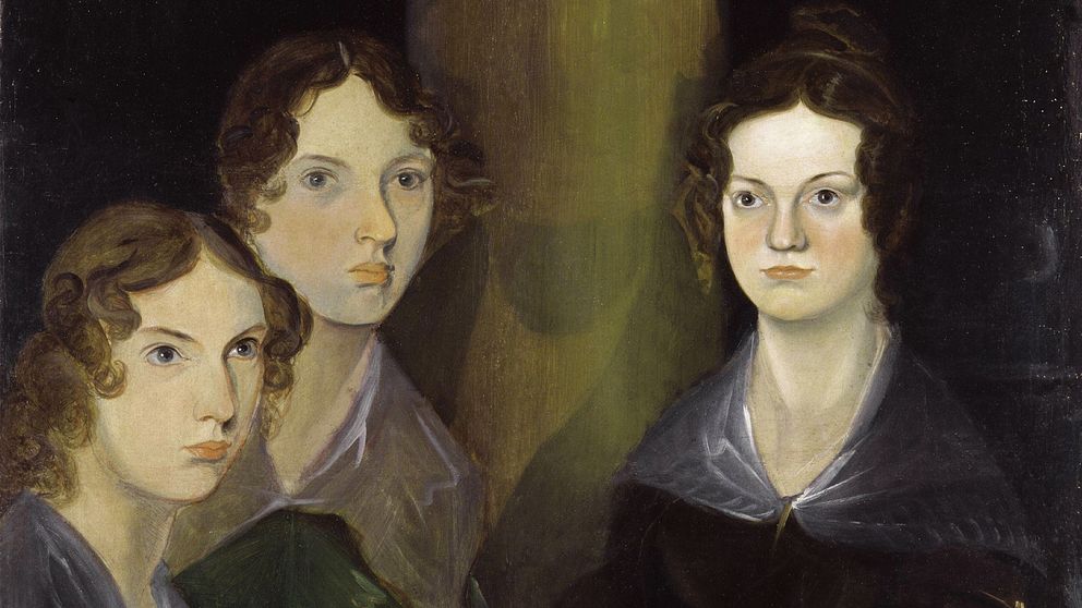 En målning av författarsystrarna Anne, Emily och Charlotte Brontë, gjord av deras bror Branwell.