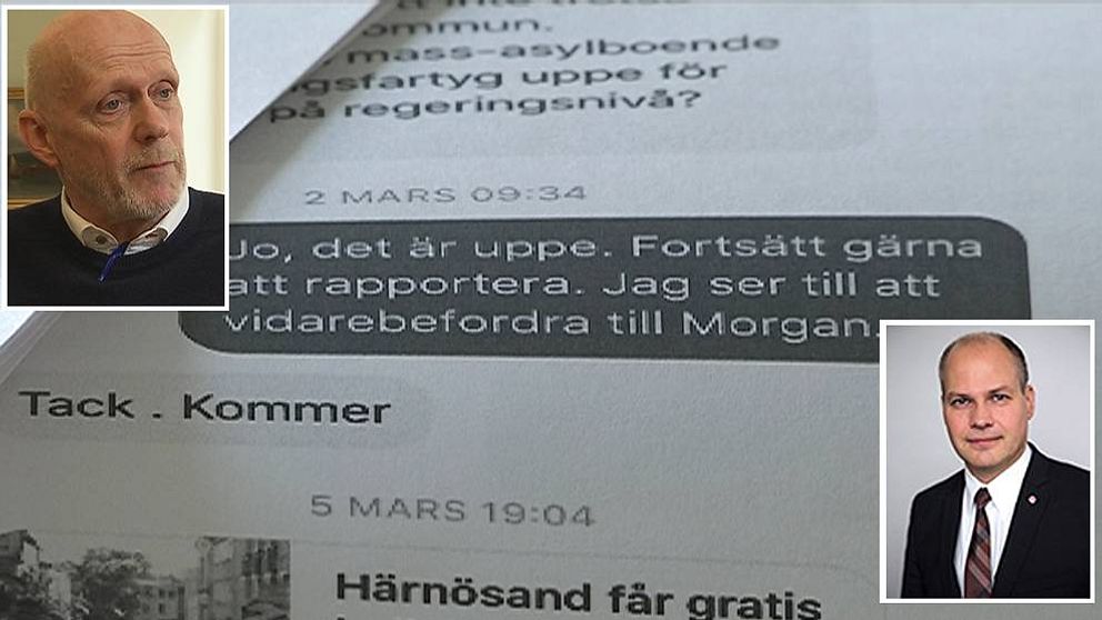 Kontakterna mellan kommunalrådet i Härnösand, Fred Nilsson, och departementet har skett via Facebook.