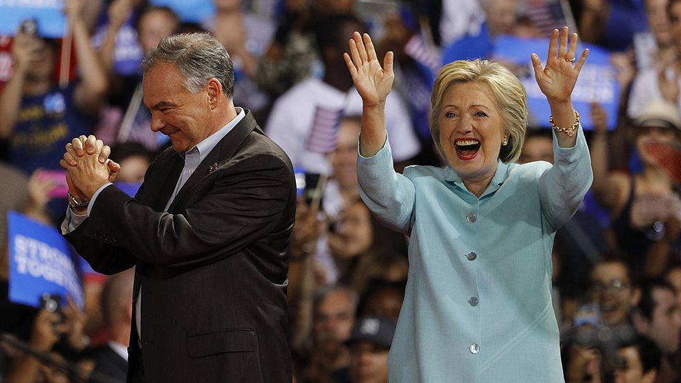 Tim Kaine och Hillary Clinton.
