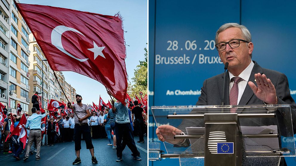 EU-kommissionens ordförande Jean-Claude Juncker varnar Turkiet för att återinföra dödsstraffet.