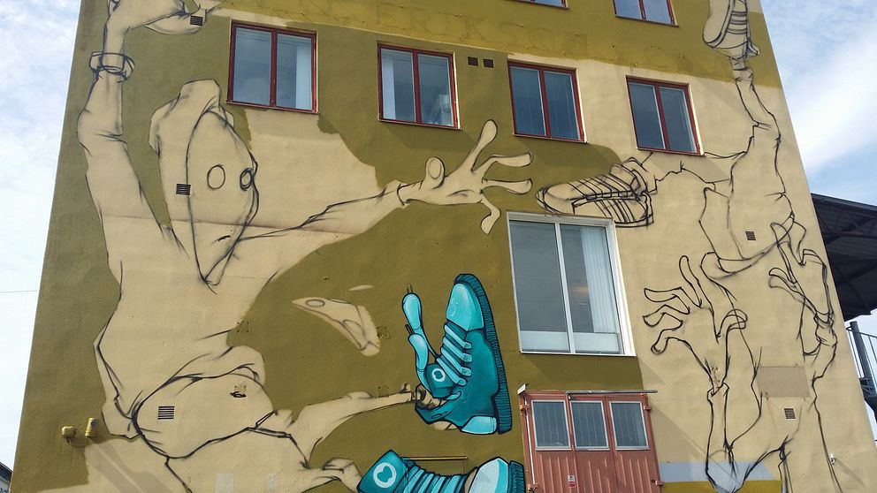 Väggmålning från festivalen i Göteborg i somras