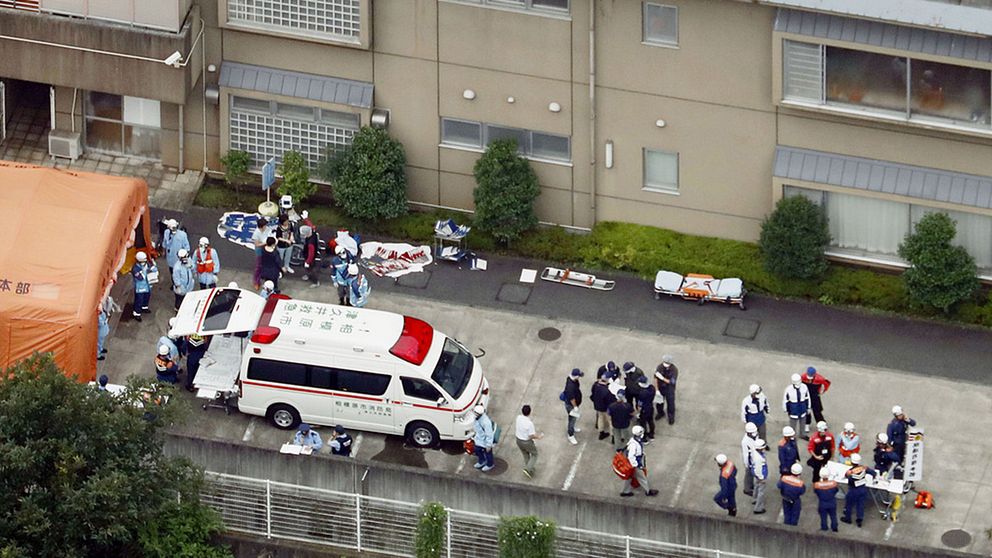 En man har gripits efter att minst 15 personer har knivhuggits till döds i Japan.