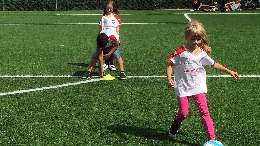 Fotbollsläger i Rosengård.