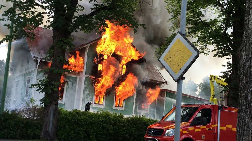 totalbrand i förskolan i Falköping