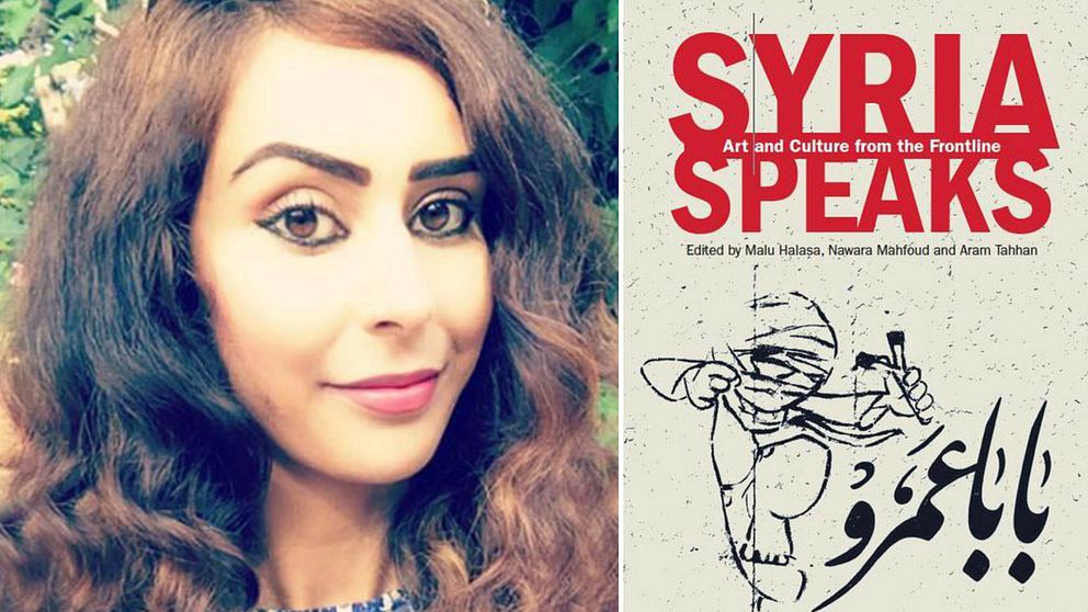 Brittiska Faizah läste prisbelönta boken 'Syria Speaks: Art and Culture from the Frontline' av Malu Halasa och greps av polisen.