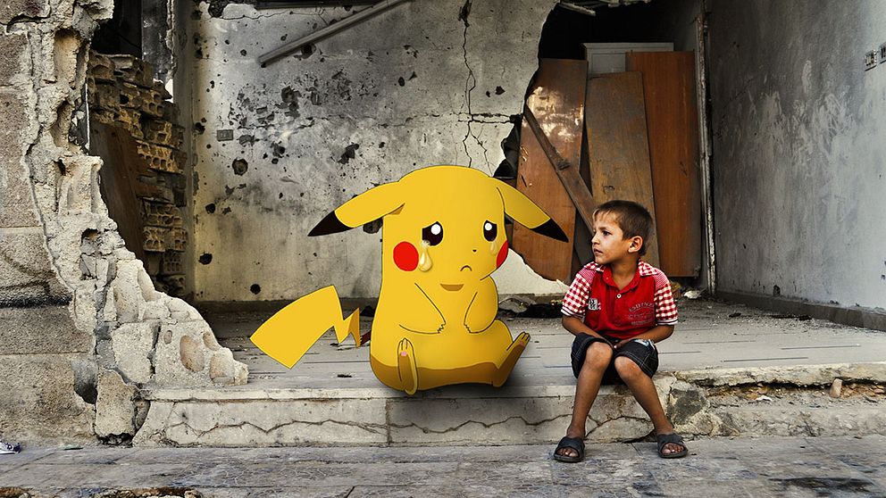 Pokemon syrien krig ledsen