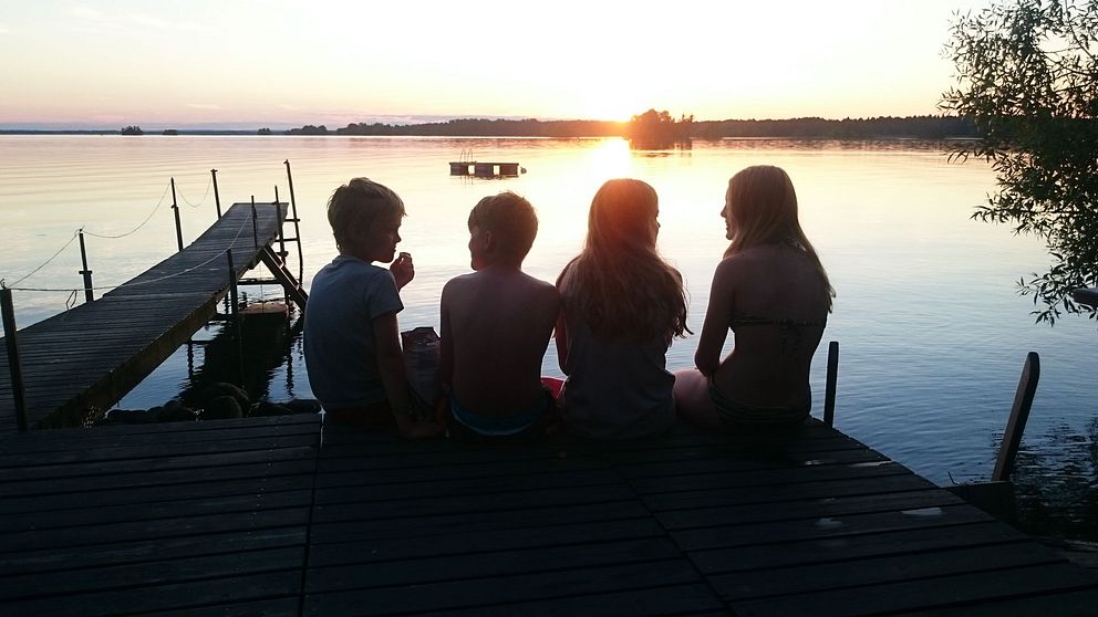 En fin sommarkväll med kusinerna på Lungers Udde.